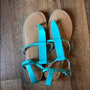 Turquoise Nine West Sandals